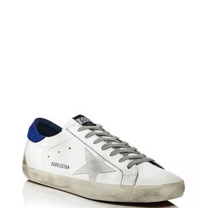 Golden Goose superstar white-blue lizard